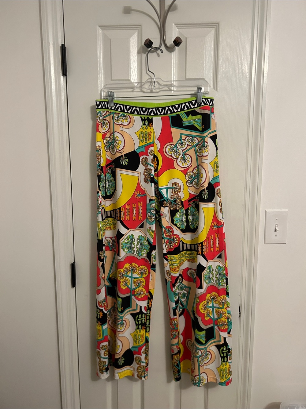 Trina Turk Multicolor Geometric Fun Wide-Leg Pants
